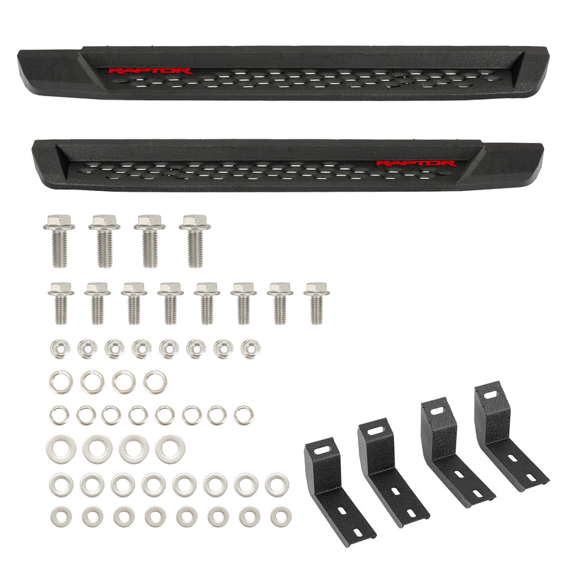 Raptor Style Carbon Steel Running Boards for 2021-2025 Ford Bronco 2-Door