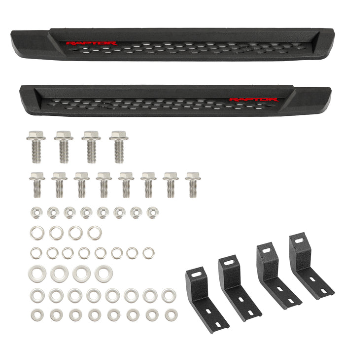 Raptor Style Carbon Steel Running Boards for 2021-2025 Ford Bronco 2-Door