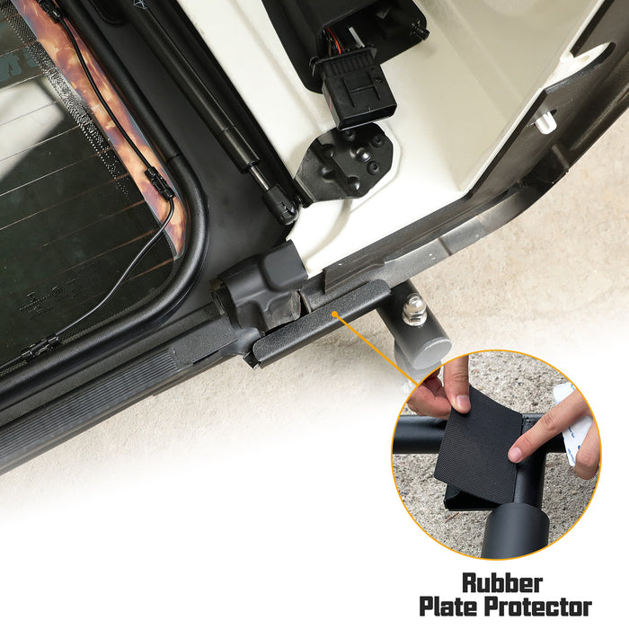 SUNPIE Upgraded Sliding Hard Top Carrier Freedom Panel Storage Rack Compatible with Jeep Wrangler 1987-2025 YJ TJ JK JKU JL JLU  Movable Cart with Suction Cup to Fix Rear Window