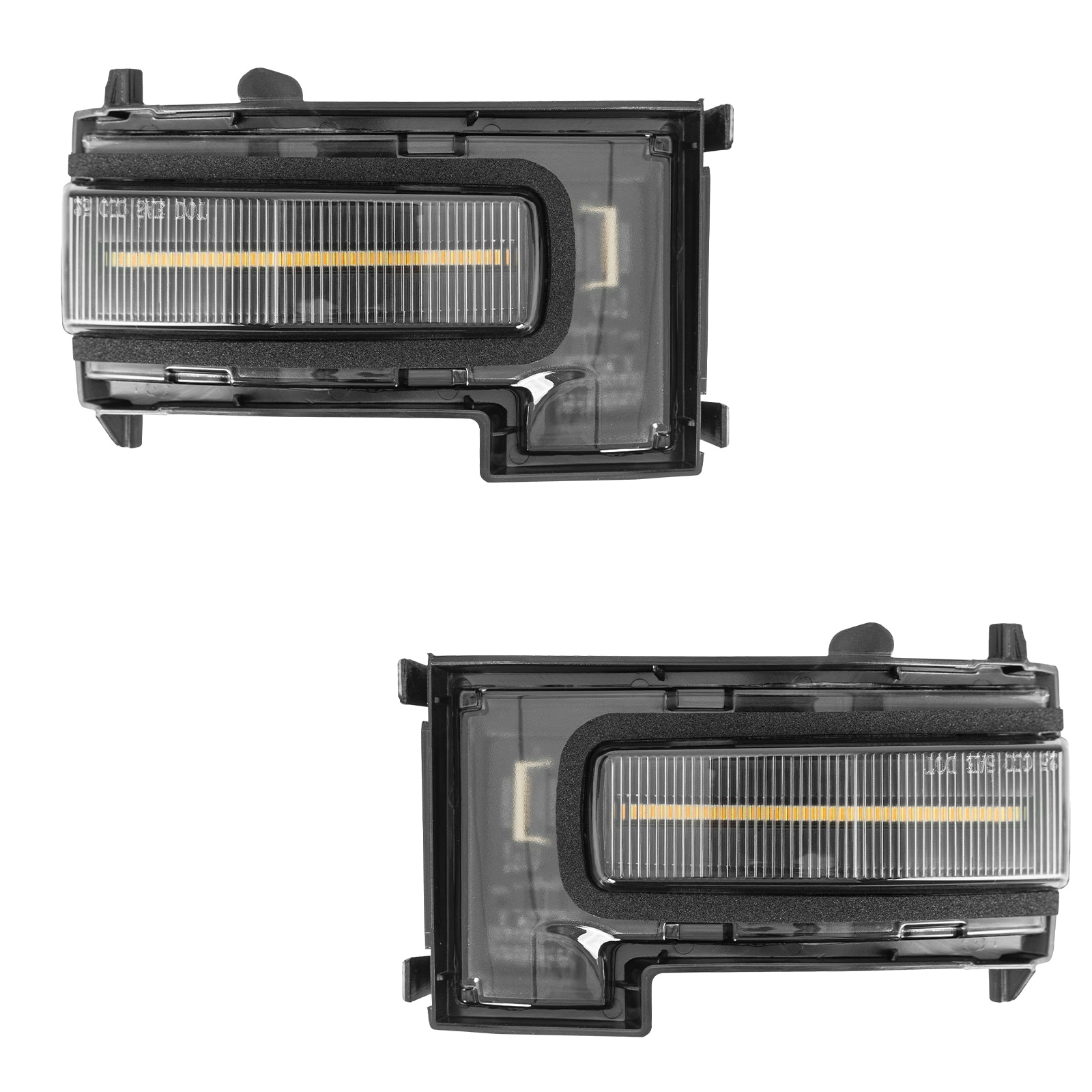 Ford Bronco Mirror Lights: Dynamic Sequential Turn Signal & Dual-Color (Amber/White) DRL (2Pcs/Set)