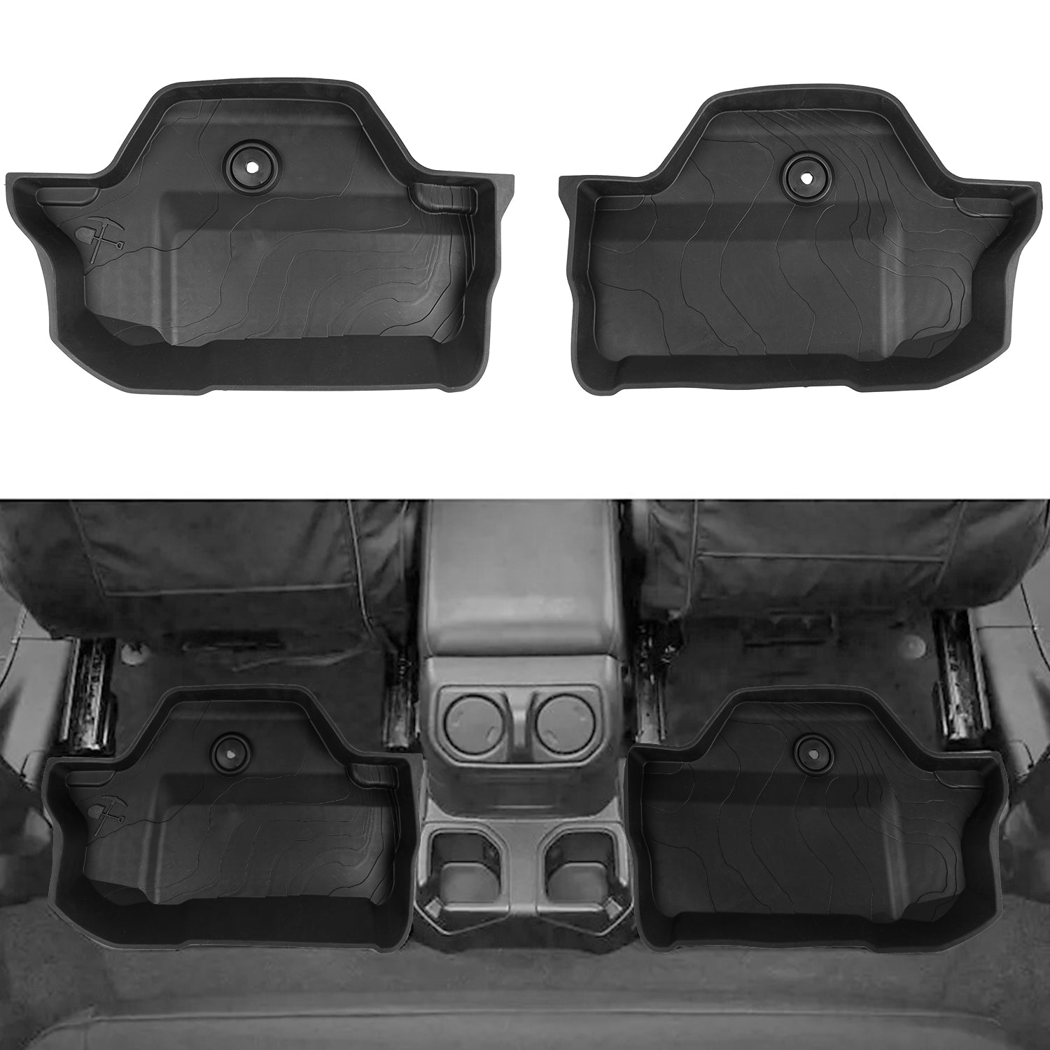 '18-'26 Jeep Wrangler JL 2-Door All-Weather Front & Rear TPE Floor Mats