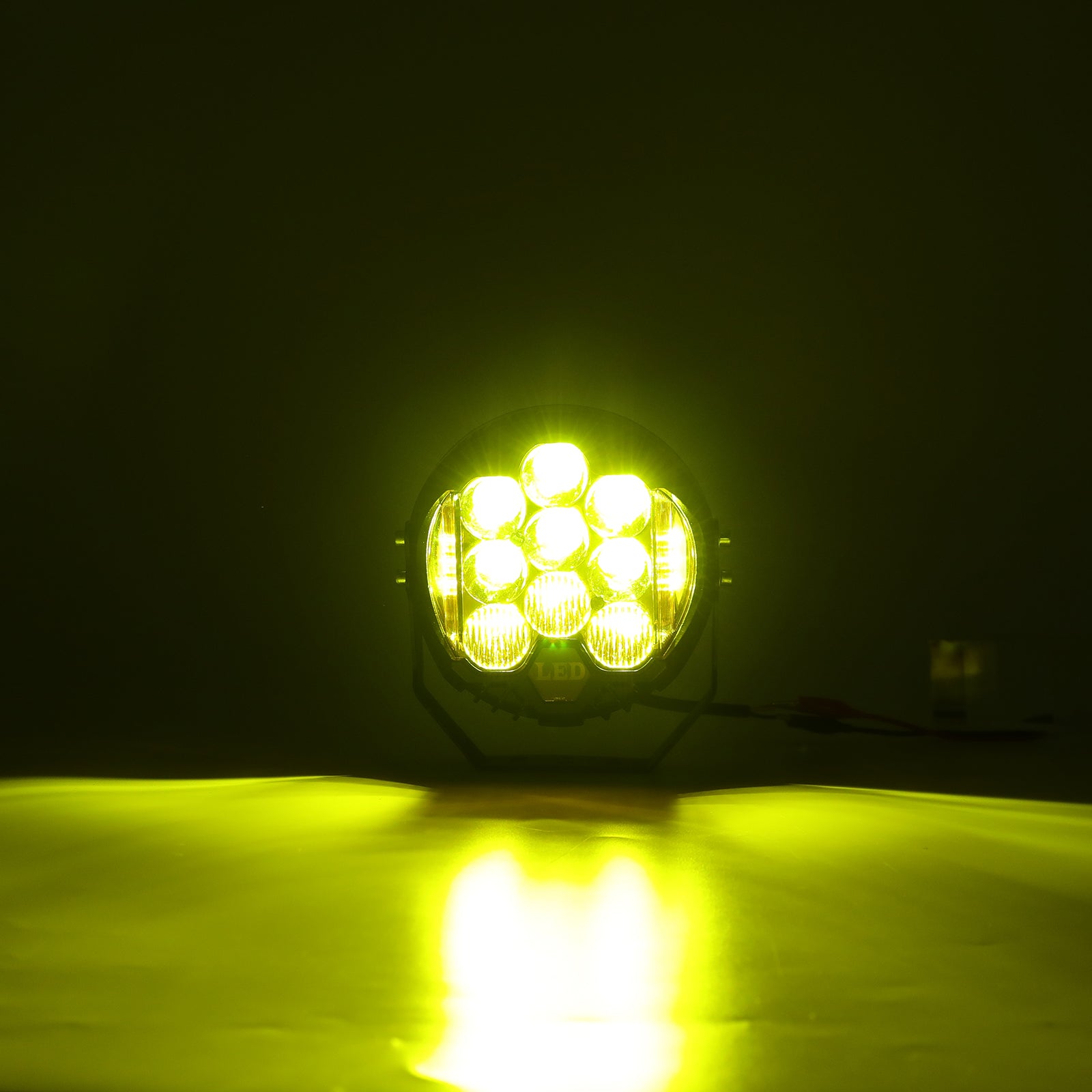 7 inch White/Amber Round Off Road Lights Amber/Yellow 80W Spot Beam for Pickup Trucks SUV UTV ATV 4x4 (2pcs/set)
