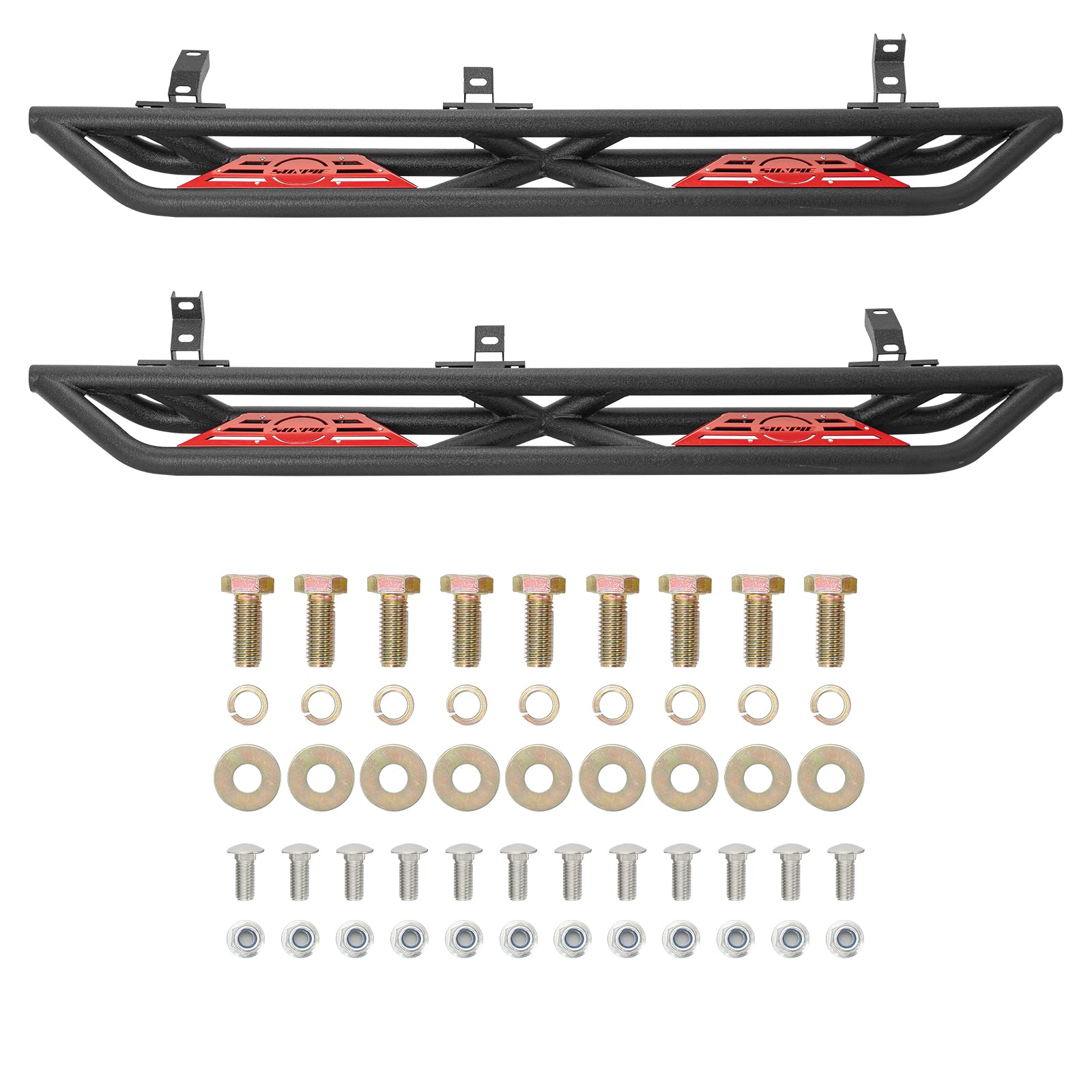Heavy-Duty Carbon Steel Side Steps for 2021-2026 Ford Bronco 4-Door