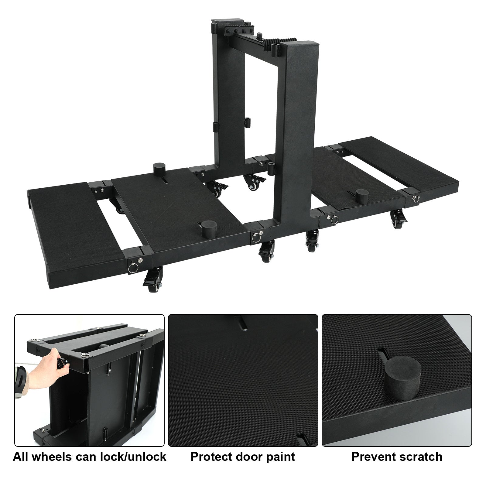 Upgraded Foldable Door Storage Rack Compatible with 07-26 Jeep Wrangler JK JL 4xe & Jeep Gladiator JT