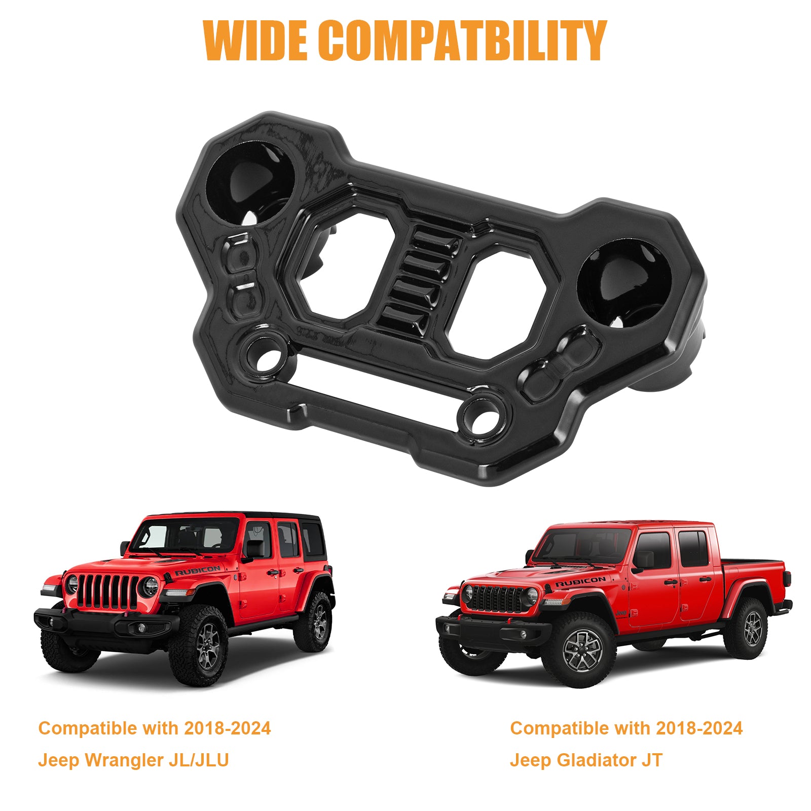 Front A-Pillar Off-Road Single/Dual Light Mounting Brackets for 2018+ Jeep Wrangler JL/JLU 4xe Jeep Gladiator JT (2PCS)