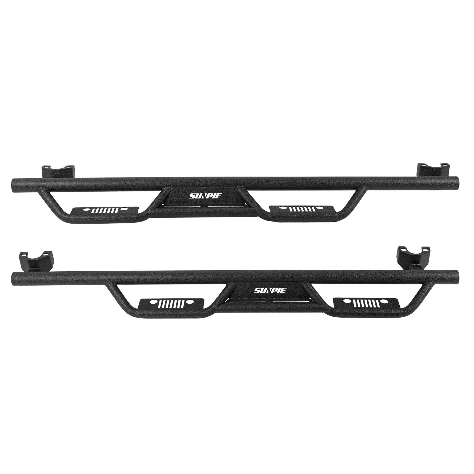 Entry-Level Textured Black Running Boards for 2007-2018 Jeep Wrangler JKU 4-Door