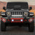 Jeep Wrangler Textured Black Front Bumper with 3 LED Work Lights & 1 Pair 4" RGBW Fog Lights 2 D-Rings & Winch Plate for JK/JKU JL/JLU Jeep Gladiator JT