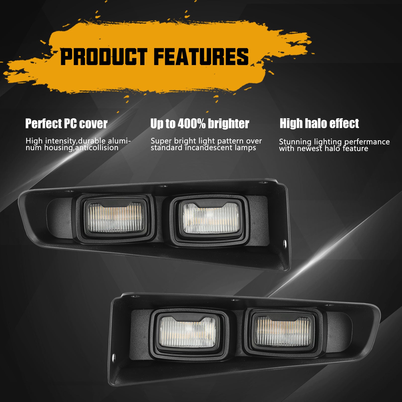 Ford Bronco LED Fog Lights with DRLs, Turn Signals, and Remote (2Pcs/Set)