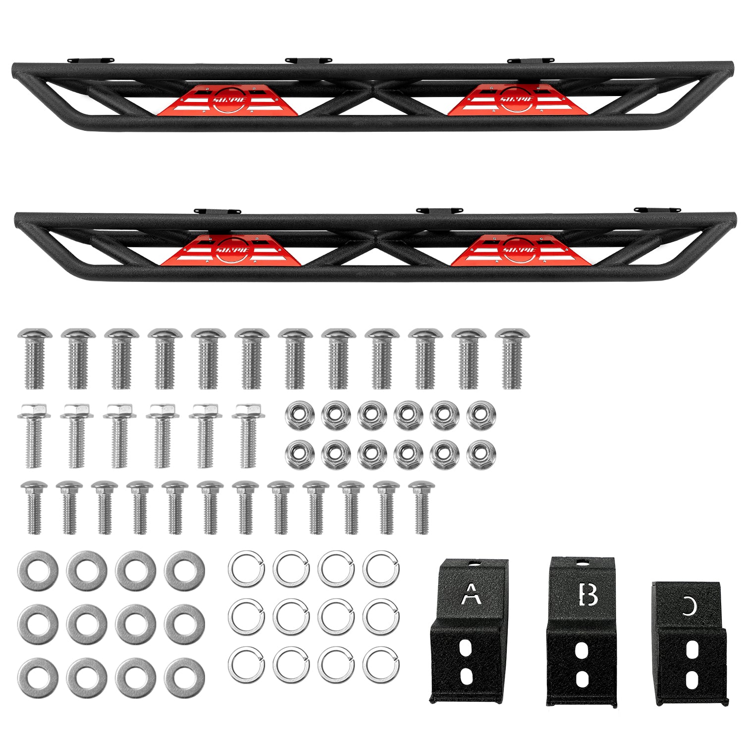 2019-2026 Jeep Gladiator (JT) Textured Black Stainless Steel Side Steps
