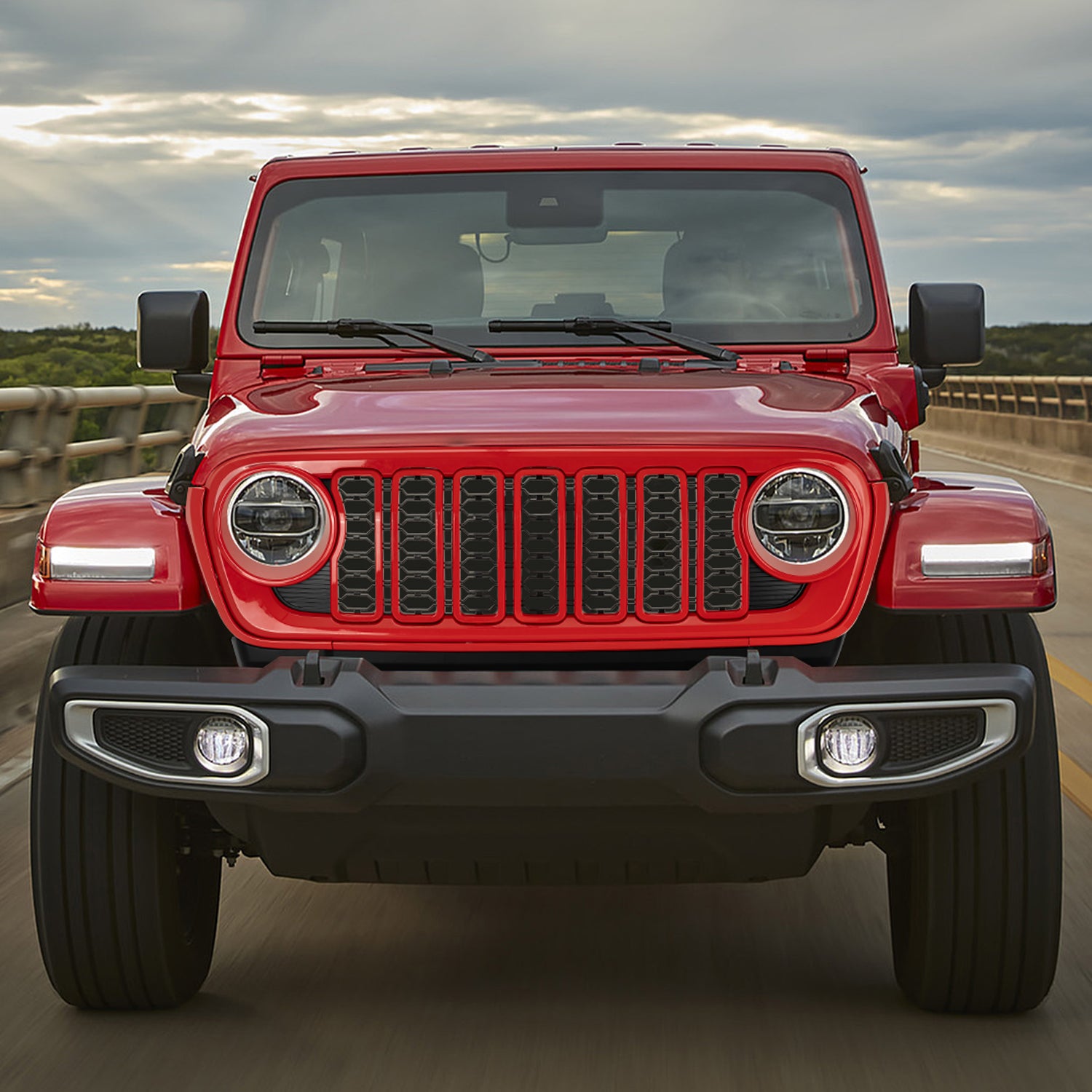 Modular ABS Front Grille Compatible with 2018–2026 Wrangler JL JLU 4xe & Gladiator JT – Available in 8 Color Options (Aftermarket Replacement)