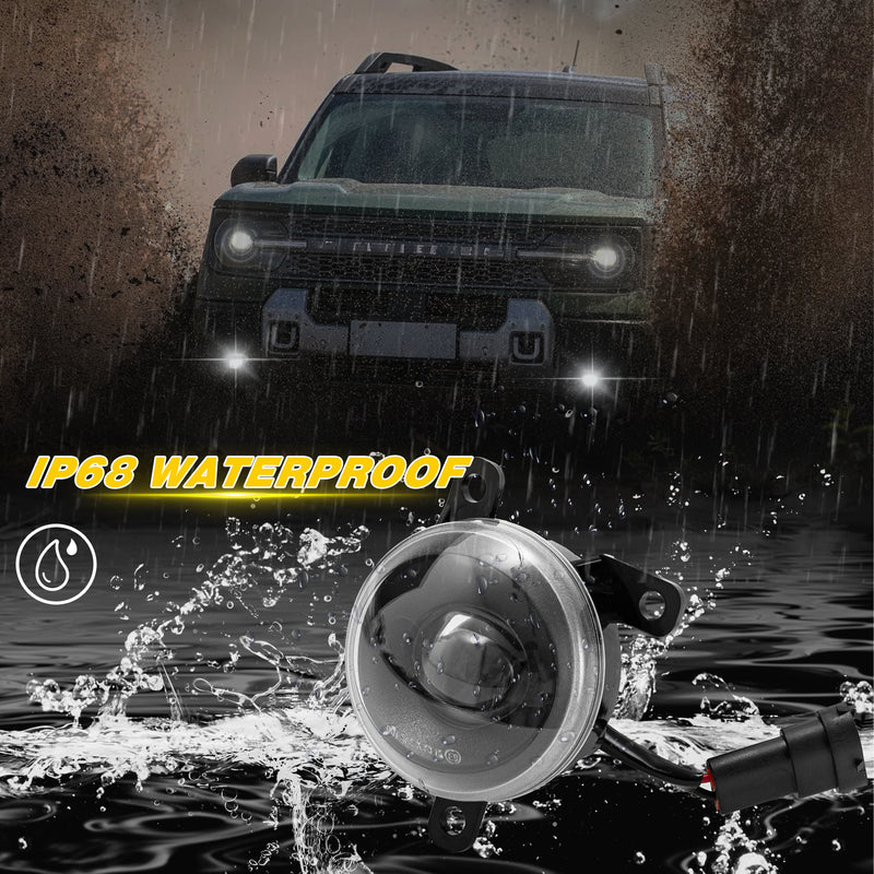 LED Fog Lights for 2021–2026 Ford Bronco Sport | Direct Replacement Bumper Fog Lamps (Pair)