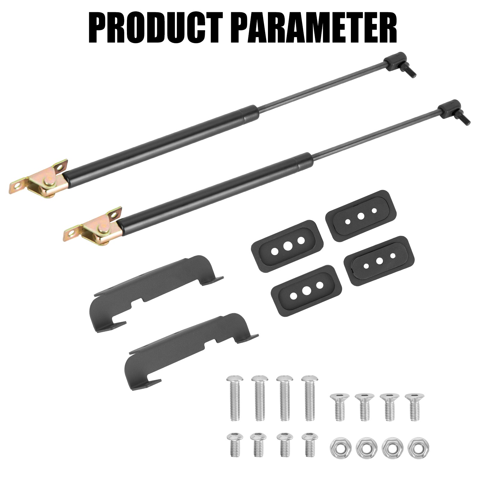Hood Lift Supports for '18-'26 Jeep Wrangler JL JLU 4xe and Jeep Gladiator JT (2pcs)