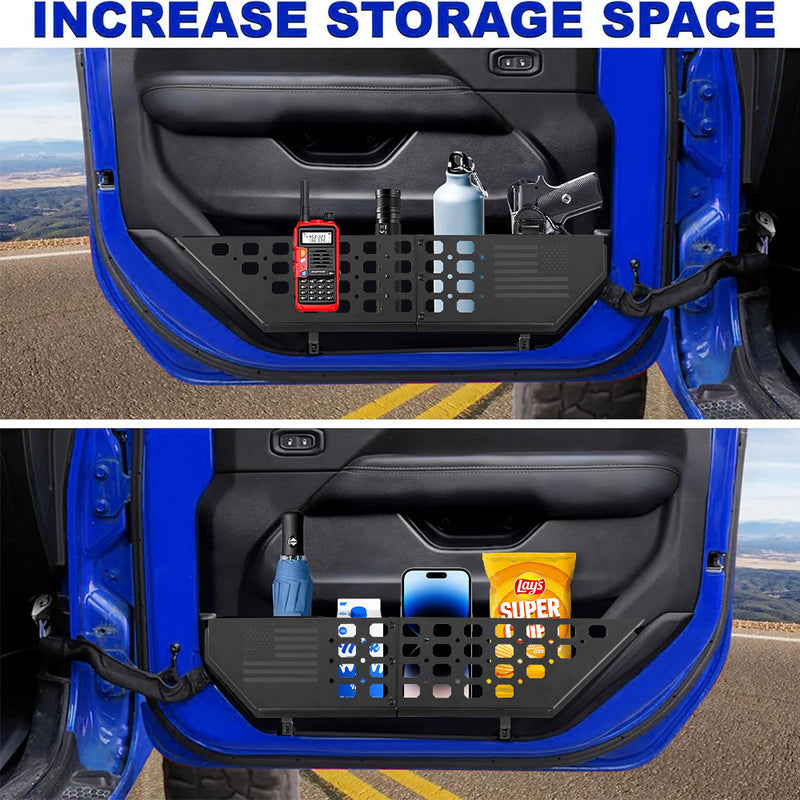 Jeep Wrangler Metal Front Door Storage Box for (2018-Present) Jeep Wrangler JL JLU 4XE and Gladiator JT (2PCS)