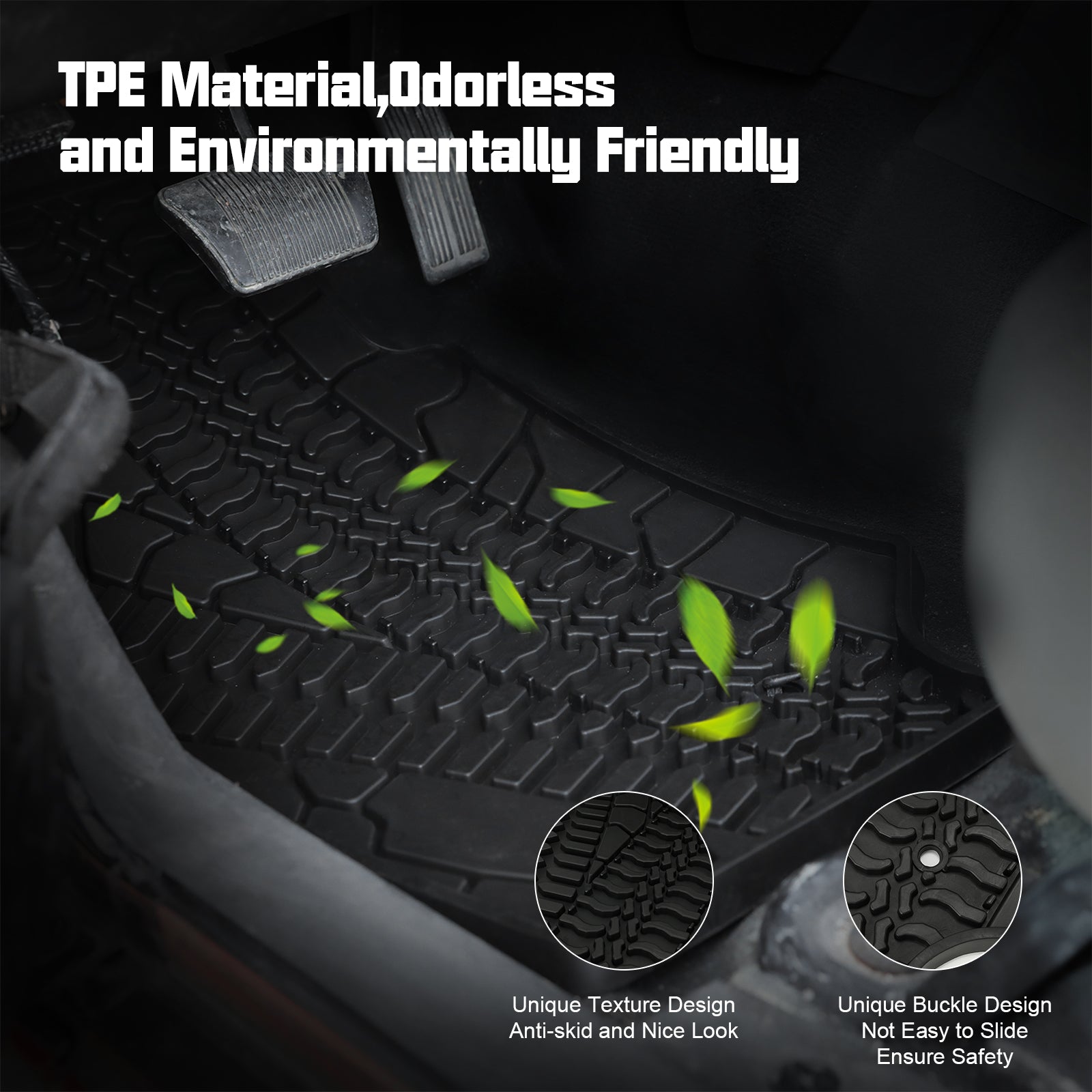 '07-'13 Jeep Wrangler JKU 4-Door Front & Rear Floor Mats