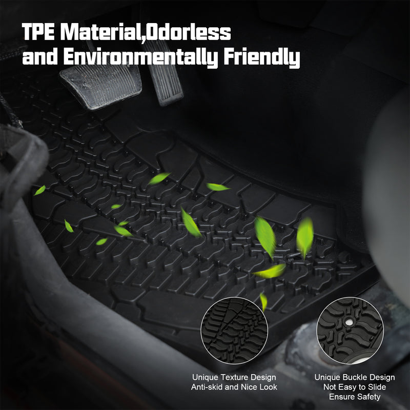 '07-'13 Jeep Wrangler JKU 4-Door Front & Rear Floor Mats