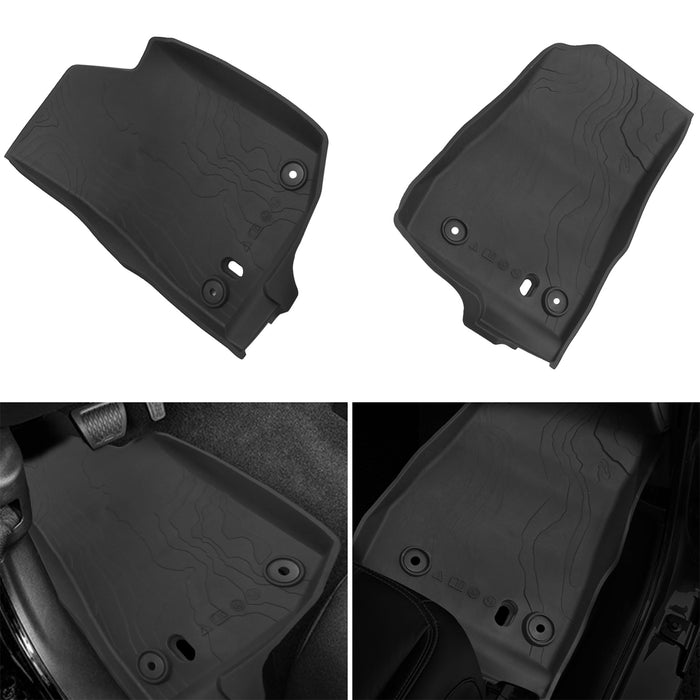 '18-'25 Jeep Wrangler JLU 4-Door Front & Rear TPE Floor Mats