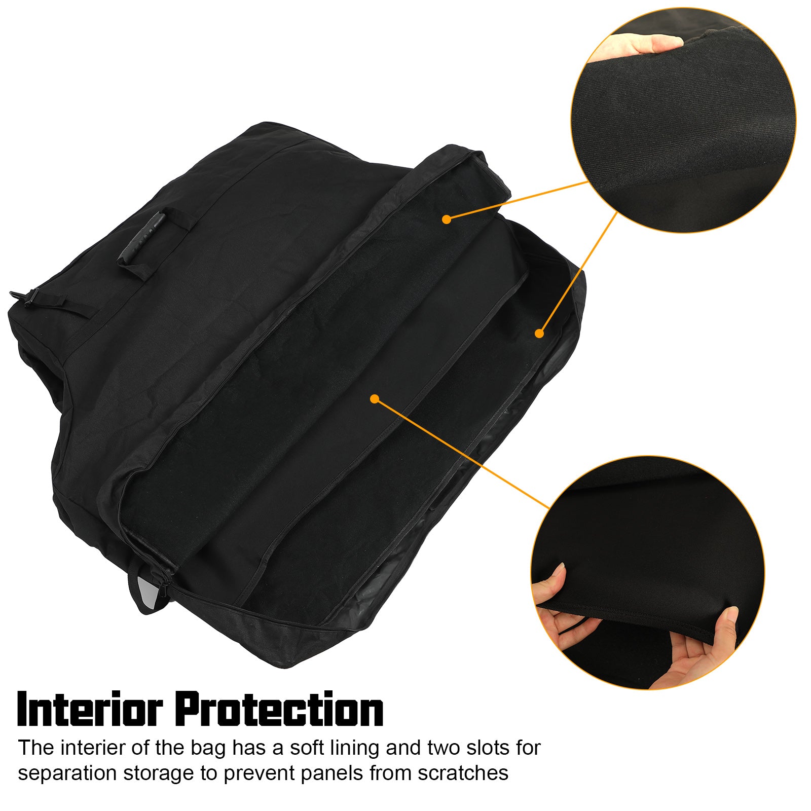 Sunpie Hard Top Freedom Panel Storage Bag Compatible with 2007-2026 Jeep Wrangler JK JKU JL JLU 4xe 2/4 Door & 2019-2026 Jeep Gladiator JT
