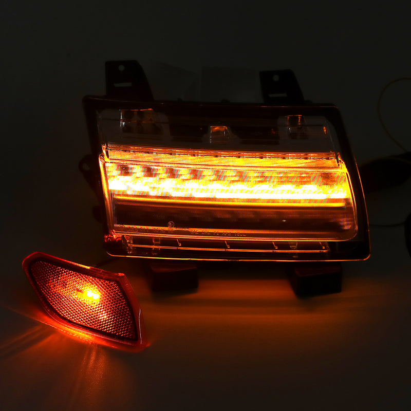 LED Fender & Side Marker Lights with Dynamic Welcome Sequence, Integrated DRL & Turn Signals for ‘18-’25 Jeep Wrangler JL 4xe Gladiator (Not suitable for sports)