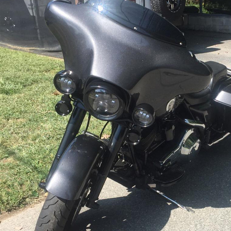 4.5" Auxiliary Passing Light Trim Ring Bezel for Harley-Davidson Touring Models (2PCS)