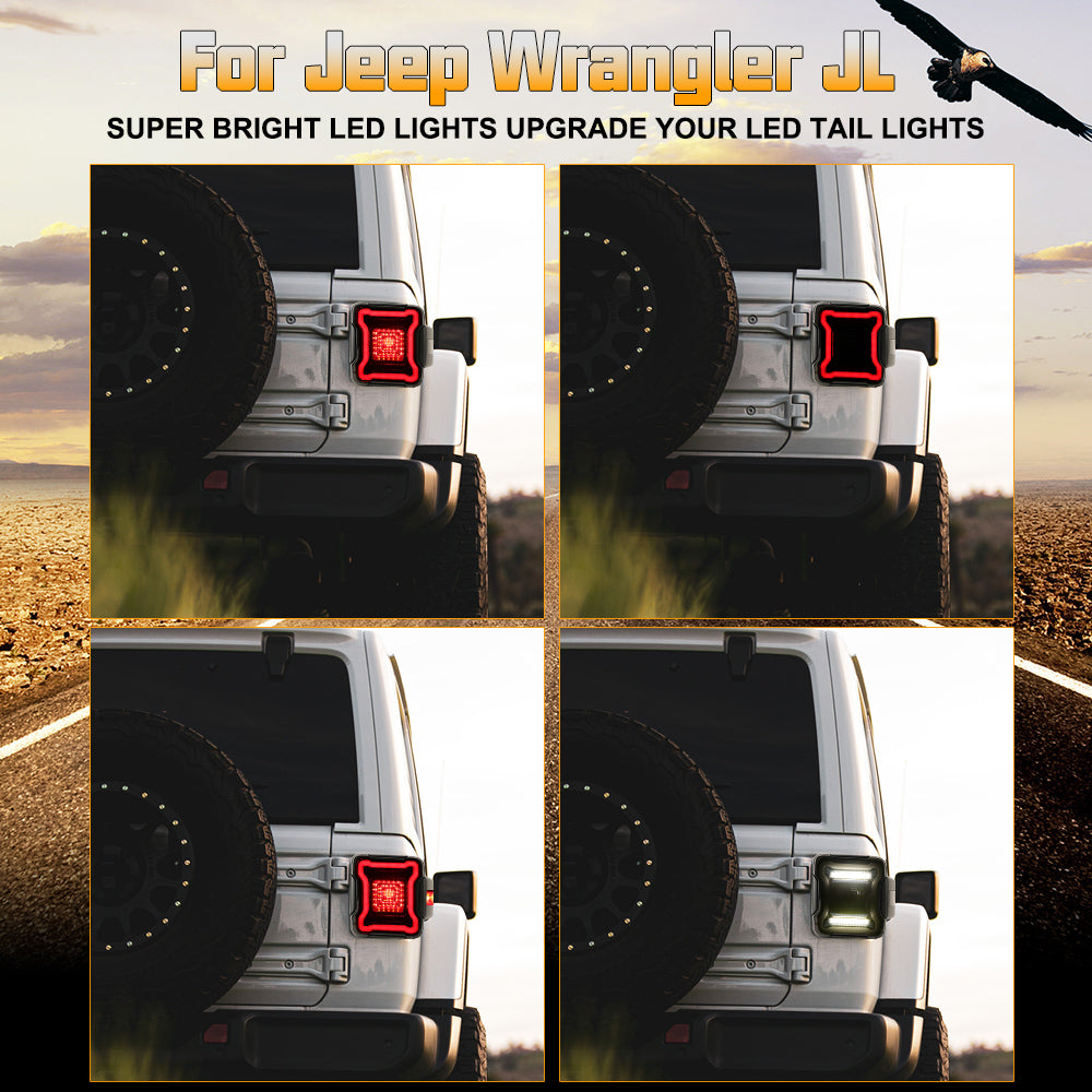 Jeep Tunnel LED Tail Lights for 2018-2026 Jeep Wrangler 4xe JL/JLU (2pcs/set)