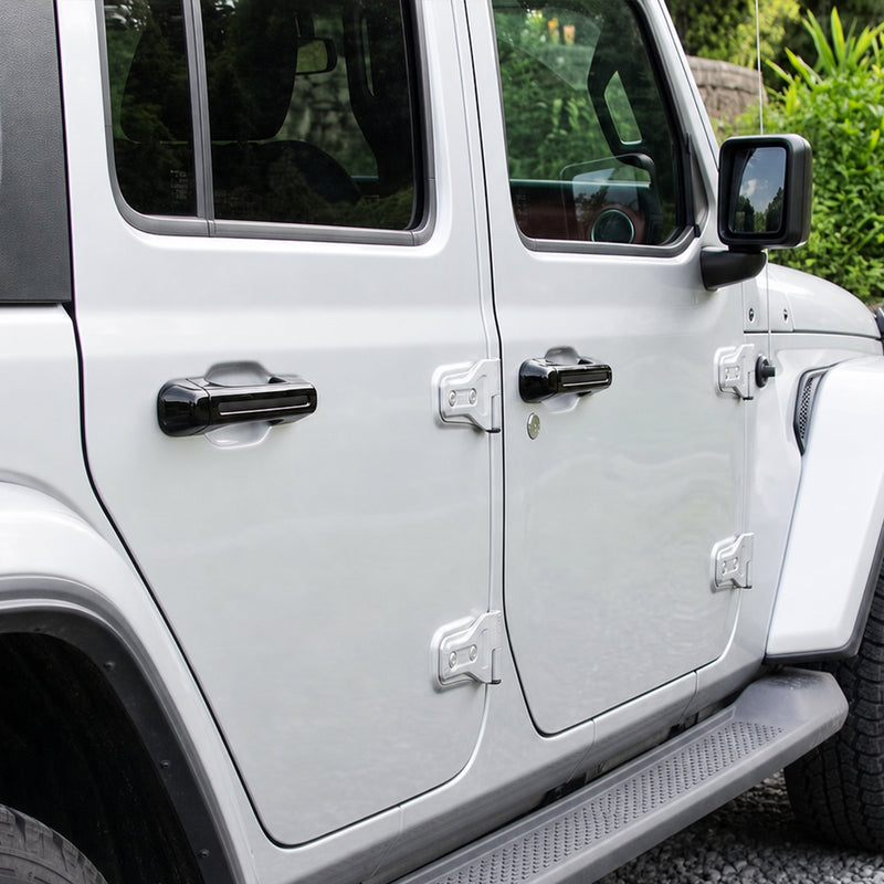 ABS Gloss Black Exterior Door Handle Covers (5-Pack) for Jeep Wrangler JL JLU 4xe & Gladiato JT
