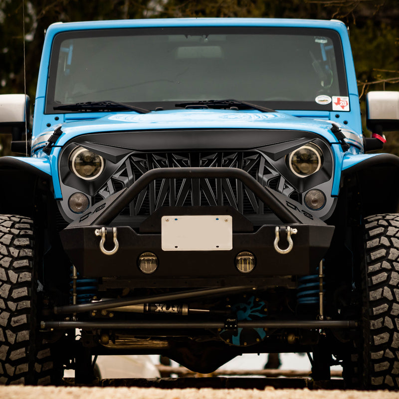 Jeep Wrangler JK/JKU Grilles Black/Red/White ABS Mustang