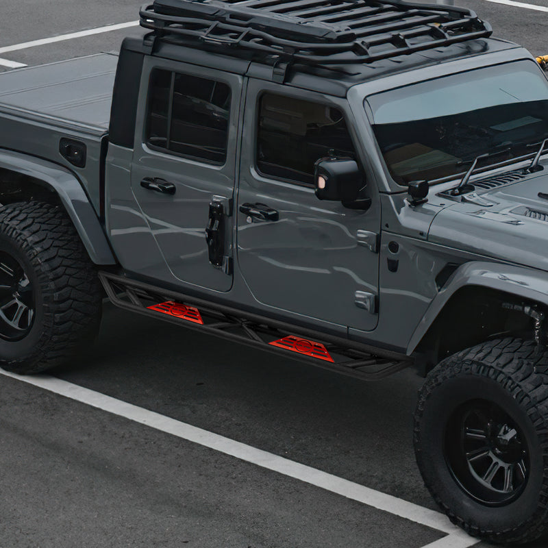 2019-2025 Jeep Gladiator (JT) Textured Black Stainless Steel Side Steps