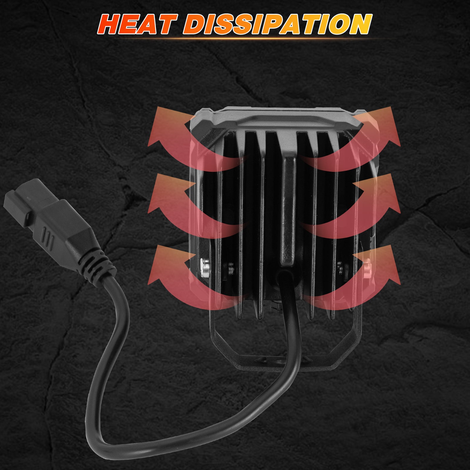 3.5" 170W White LED Off-Road Work Light Pods with 3D Glass Lens