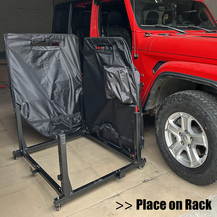 Jeep Hard Door Storage Bag 2PCS/4PCS for 1976-2024 Jeep Wrangler JK JL JKU JLU YJ TJ Jeep Gladiator JT