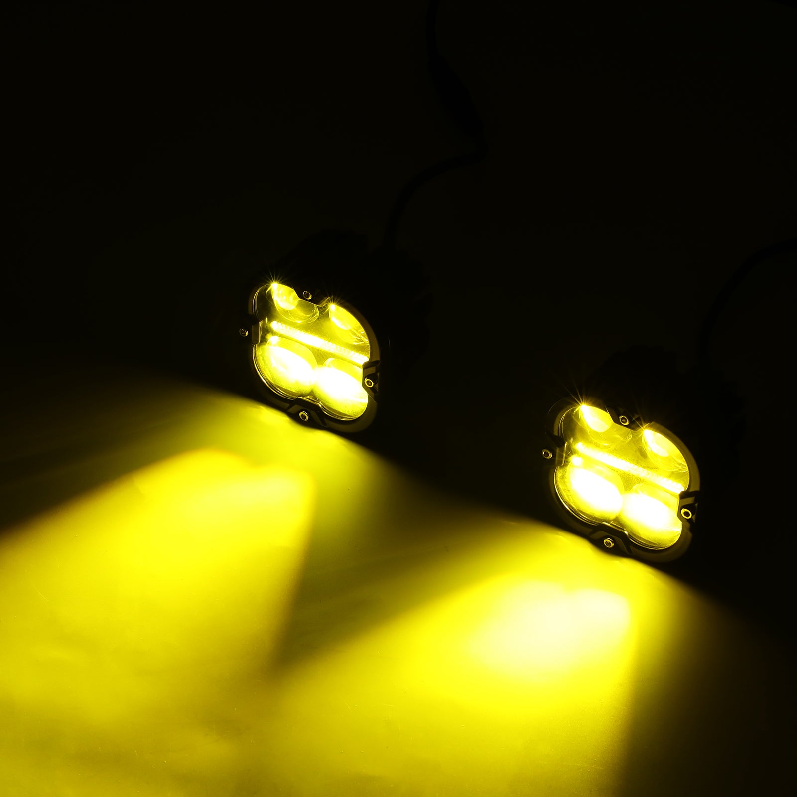 High-Performance 3.5" Quad-LED Pod Light Kit with DRL – Dual Beam Fog & Driving Lights for Off-Road Vehicles
