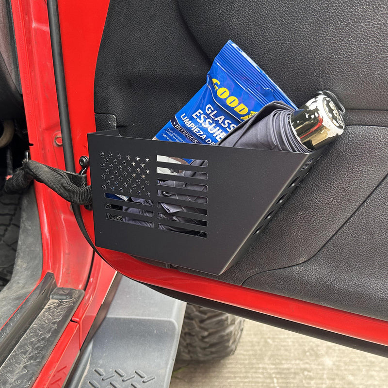 Jeep Metal Front Door Storage Box for '07-'18 Jeep Wrangler JK JKU 2/4 Door (2PCS)