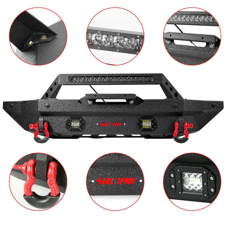 Steel Heavy-Duty Off-Road Ford Bronco Front & Rear Bumper Combo Kit