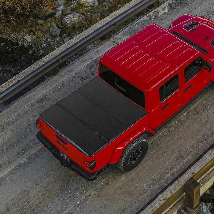 Jeep Gladiator JT (2020-2025) Hard Tri-Fold Tonneau Cover(w/ or w/o Trail Rail) - 5ft Bed