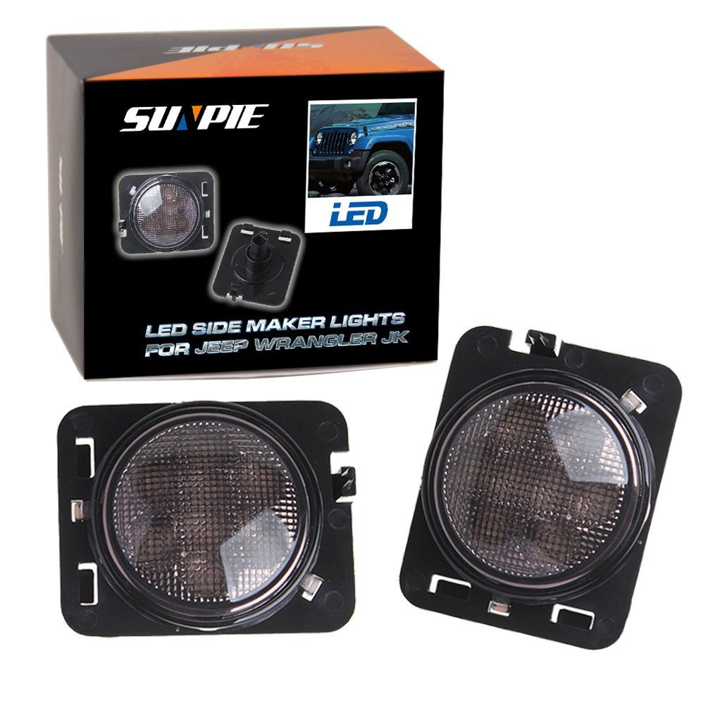 '07-'18 Jeep Wrangler JK/JKU LED Lights Combo Kit - 7" RGBW Headlights, 4"RGBW Fog Lights, Front Turn Signals, Fender Turn Signals, Tail Lights