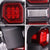 LED Tail Lights Assembly Red Lens for 2021-2024 Ford Bronco with Brake Lights & Turn Signals Reverse Lights & Running Lights (2Pcs/Set)