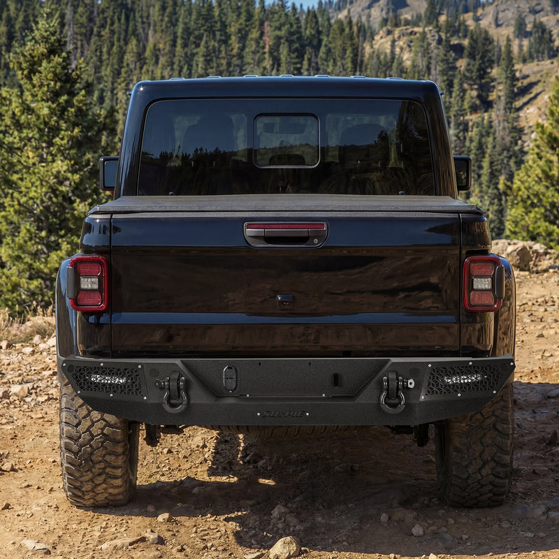 '19-'26 Jeep Gladiator JT Heavy-Duty Carbon Steel Rear Bumper (6 Colors Available)