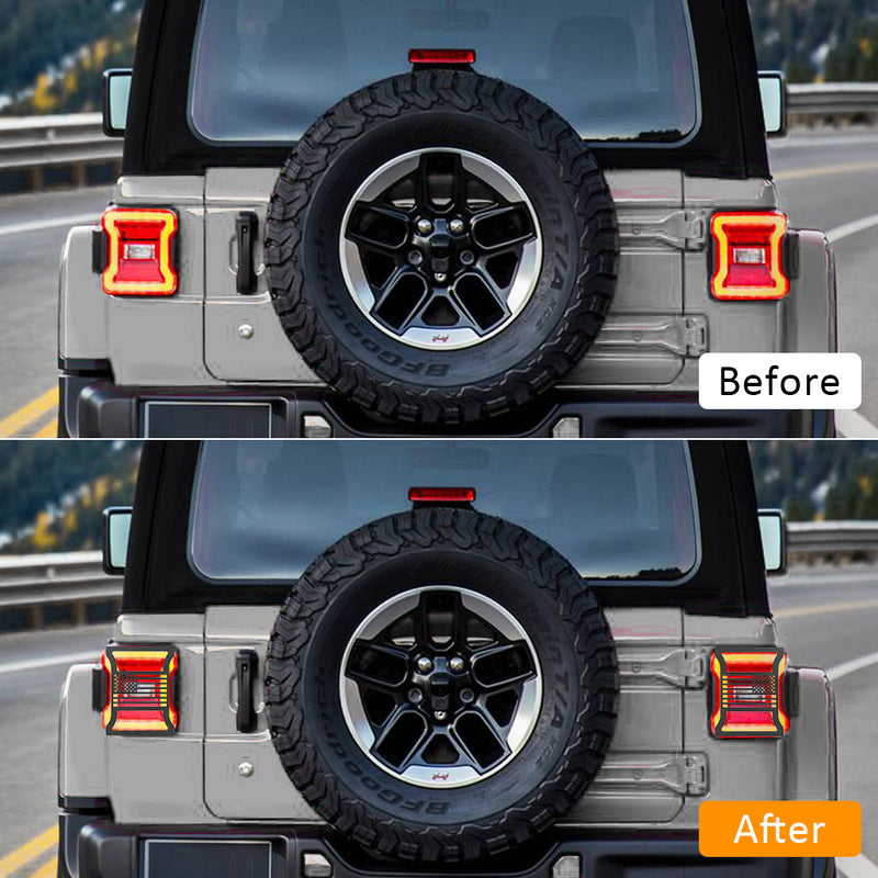 Tail Light Cover Guards for 2018-2025 Jeep Wrangler JL JLU (Four Pairs)