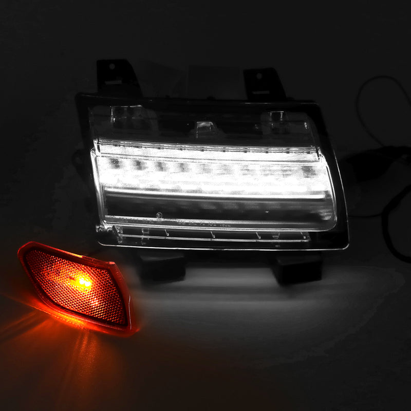 LED Fender & Side Marker Lights with Dynamic Welcome Sequence, Integrated DRL & Turn Signals for ‘18-’25 Jeep Wrangler JL 4xe Gladiator (Not suitable for sports)
