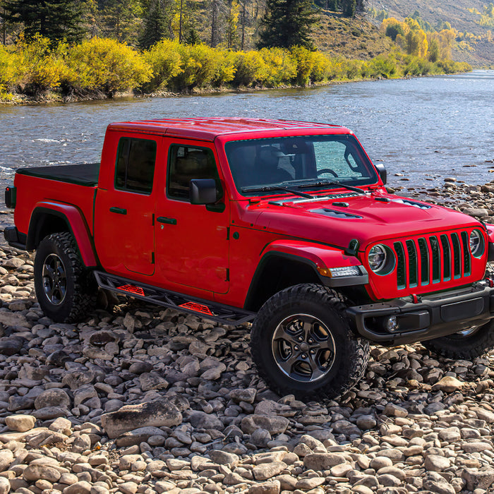 2020-2024 Jeep Gladiator (JT) Textured Black Stainless Steel Side Steps