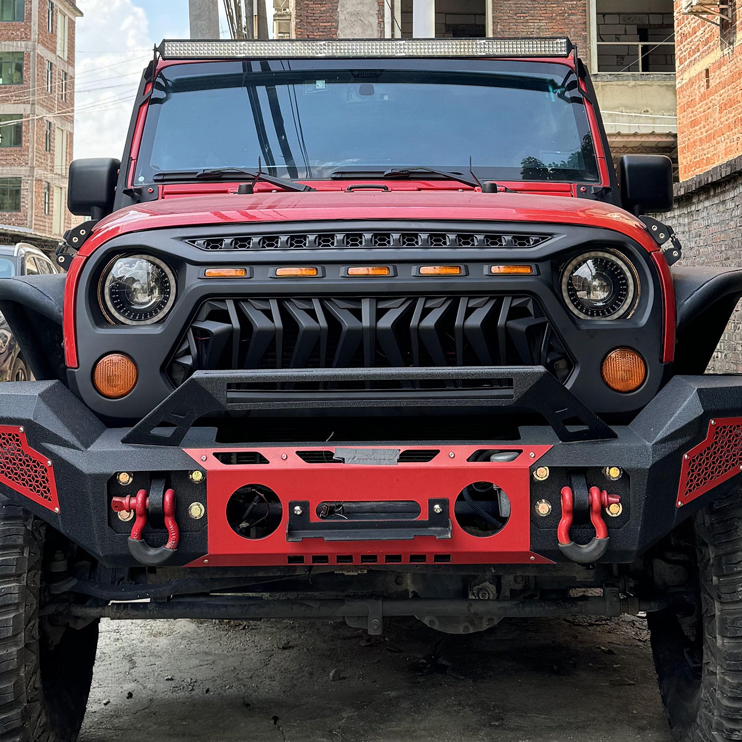Jeep Renegade Grille with Lights for 2007-2018 Jeep Wrangler JK JKU