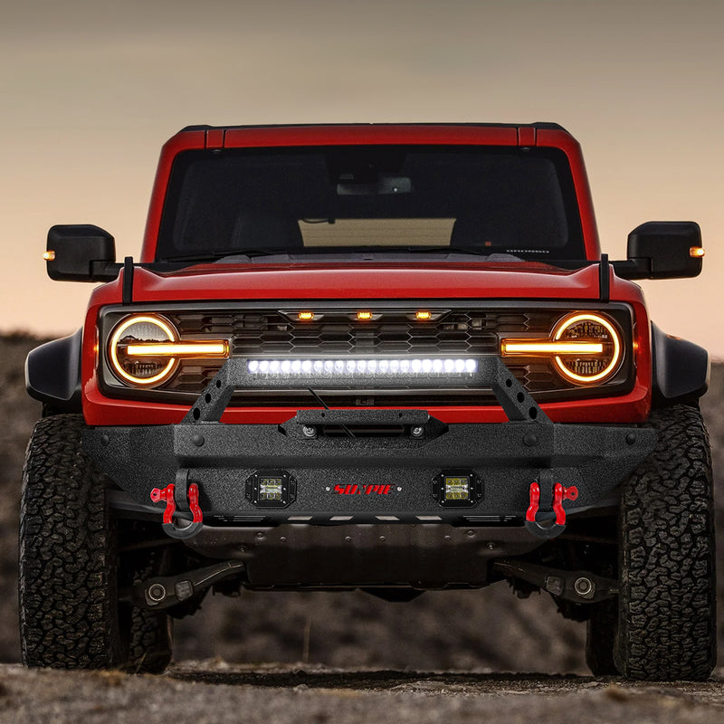 Steel Heavy-Duty Off-Road Ford Bronco Front & Rear Bumper Combo Kit