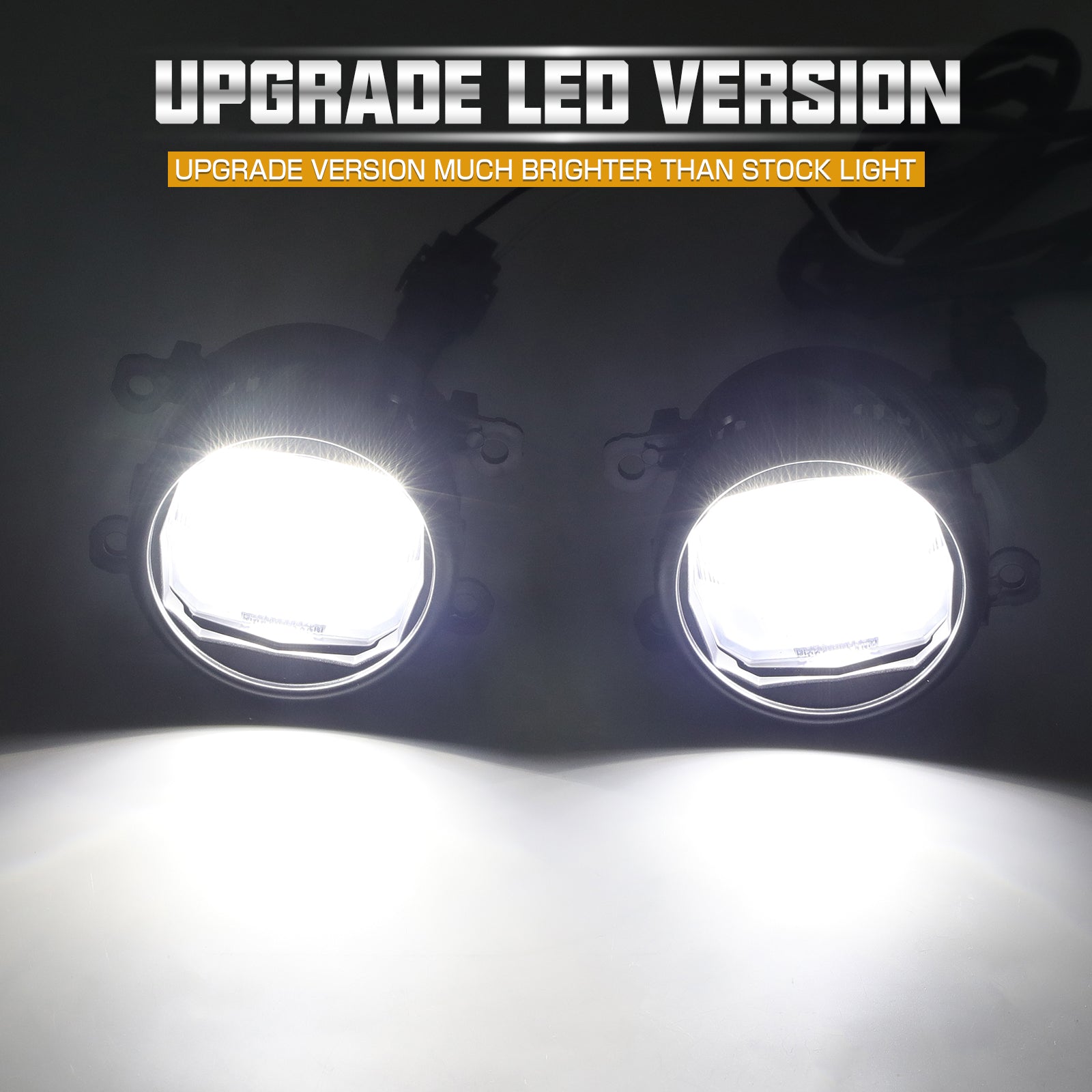 Round LED Fog Lights for 2021-2026 Ford Bronco – OEM Style Front Bumper Fog Lamps (Pair)