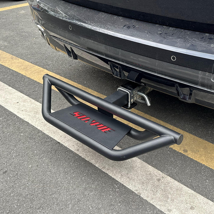 Receiver Step Carbon Steel Lockable Towing Hitch Steps for 2 Inch Receiver Compatibl