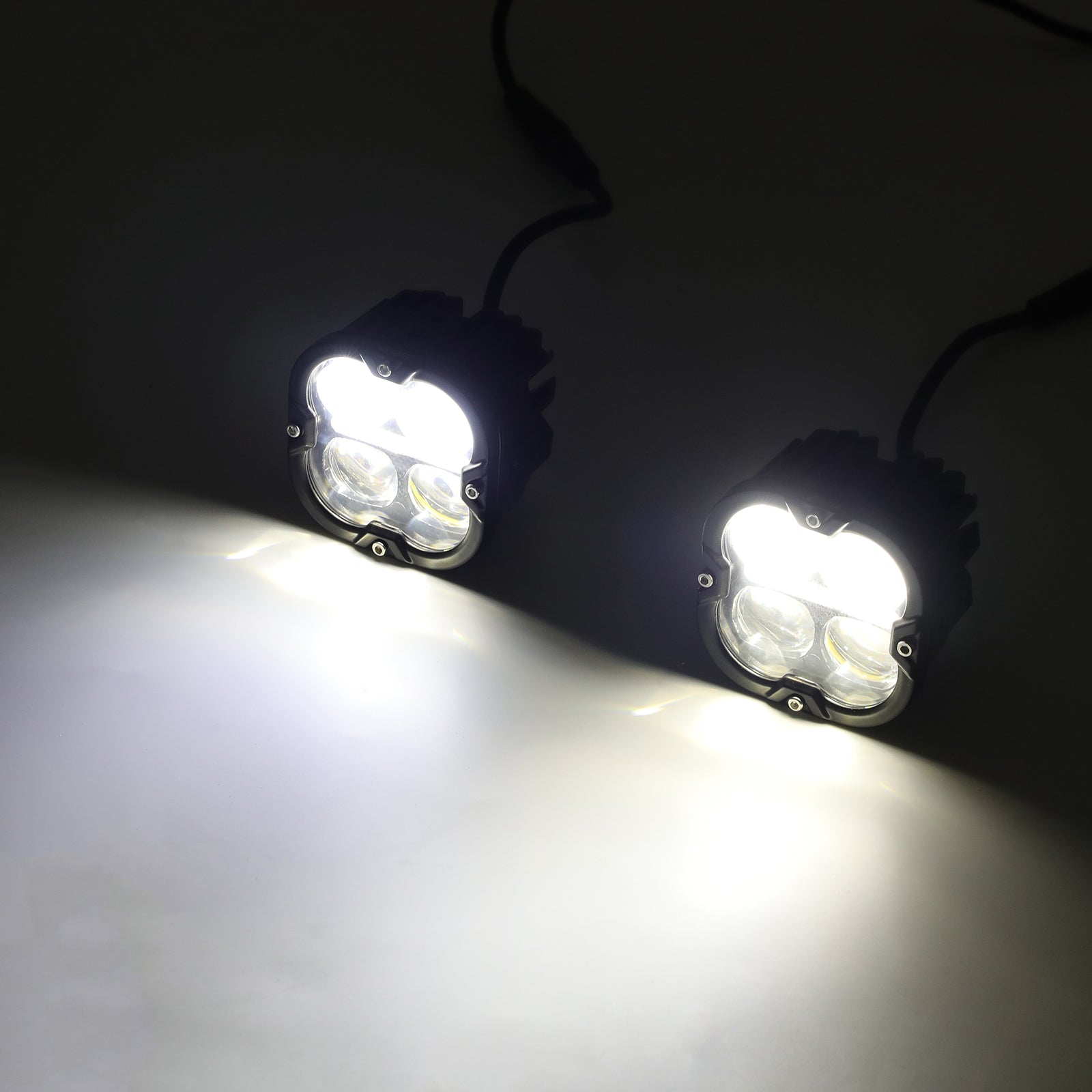High-Performance 3.5" Quad-LED Pod Light Kit with DRL – Dual Beam Fog & Driving Lights for Off-Road Vehicles