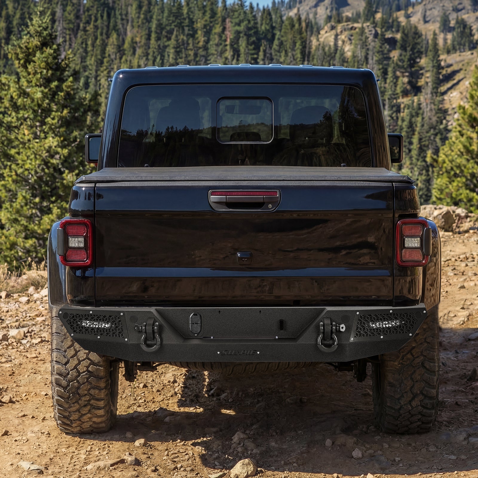 '19-'26 Jeep Gladiator JT Heavy-Duty Carbon Steel Rear Bumper — Sunpie
