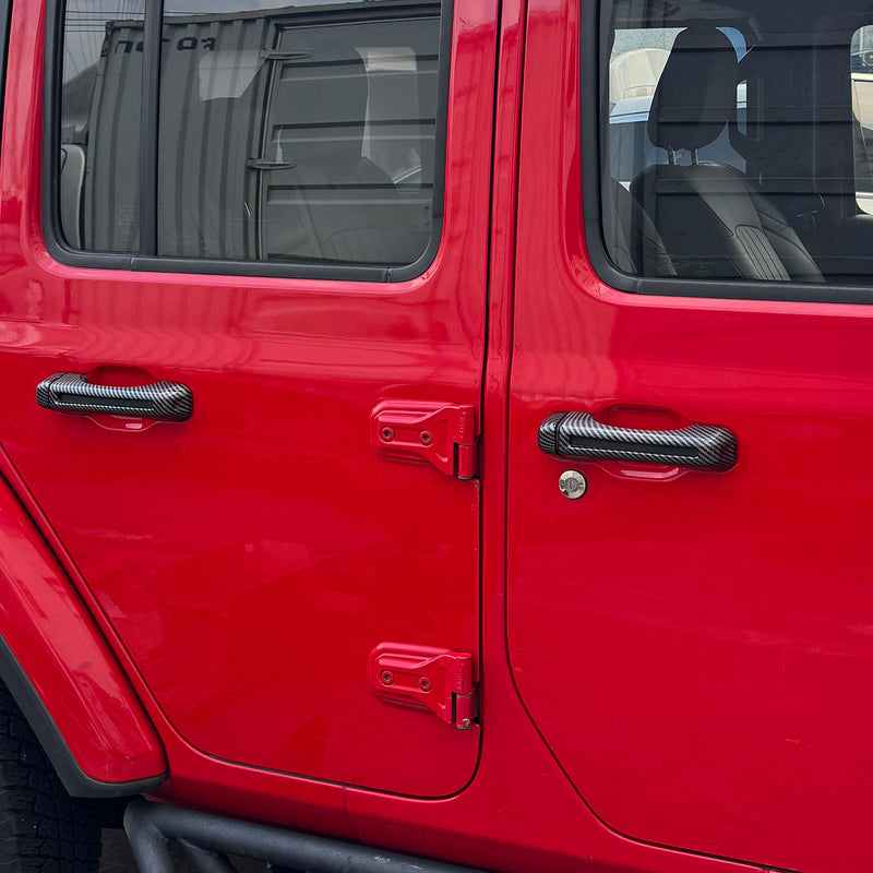 ABS Gloss Black Exterior Door Handle Covers (5-Pack) for Jeep Wrangler JL JLU 4xe & Gladiato JT