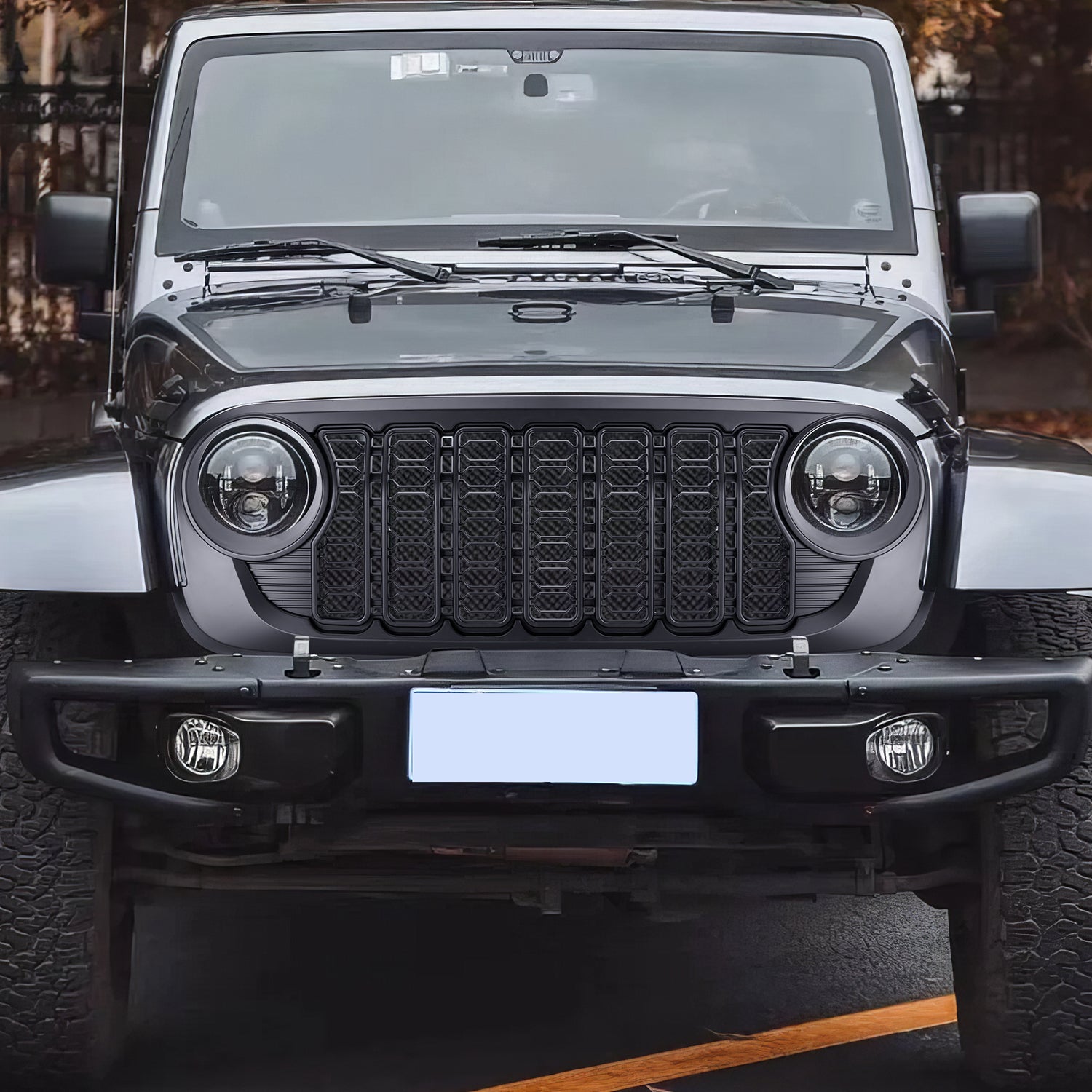 7-teiliges Kühlergrill-Set Für Jeep Wrangler JK/JKU 2007-2015 – Mesh-Einsätze Zum Clip-in, Frontgrill-Schutz