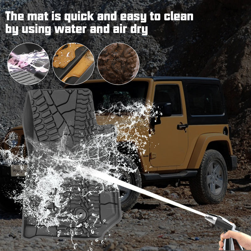 '14-'18 Jeep Wrangler JK 2-Door Jeep Front & Rear Floor Mats