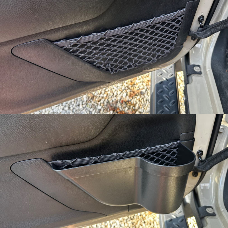 '11-'18 Jeep Wrangler JK JKU 2/4 Door ABS Front Door Storage Box (2PCS)