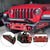 Sunpie Black Steel Front Bumper with Winch Plate and Front License Plate Holder, LED Lights & D-Rings for 2007-2024 Jeep Wrangler JK/JL&Gladiator JT